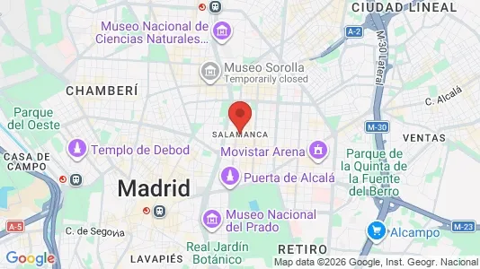 Apartments for rent i Madrid Salamanca - kort over placeringen
