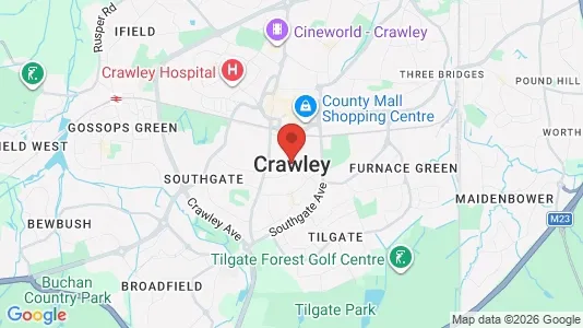 Apartments for rent i Crawley - West Sussex - kort over placeringen