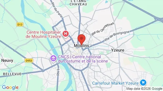 Houses for rent i Moulins - kort over placeringen