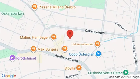 Apartments for rent i Örebro - kort over placeringen