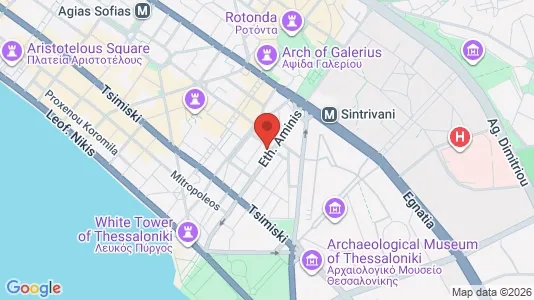Apartments for rent i Thessaloniki - kort over placeringen