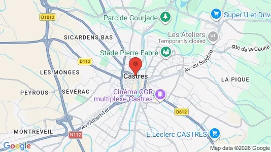 Apartments for rent i Castres - kort over placeringen