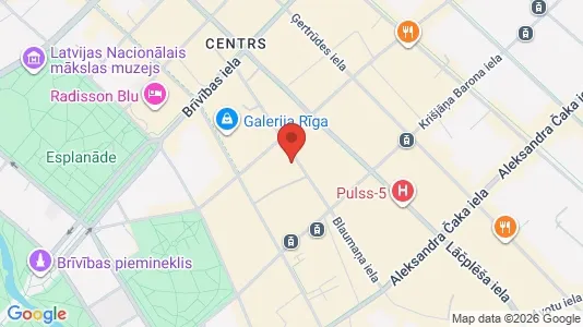 Apartments for rent i Riga Centrs - kort over placeringen