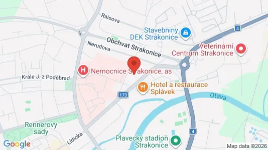 Apartments for rent i Strakonice - kort over placeringen