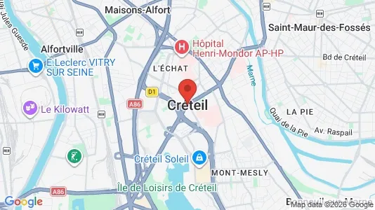 Apartments for rent i Créteil - kort over placeringen