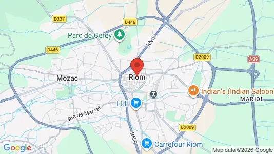 Apartments for rent i Riom - kort over placeringen