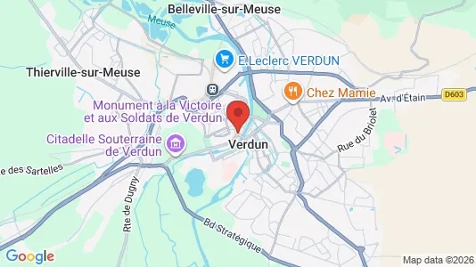 Apartments for rent i Verdun - kort over placeringen