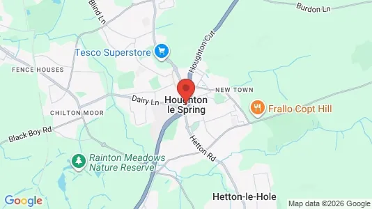 Houses for rent i Houghton le spring - Tyne and Wear - kort over placeringen