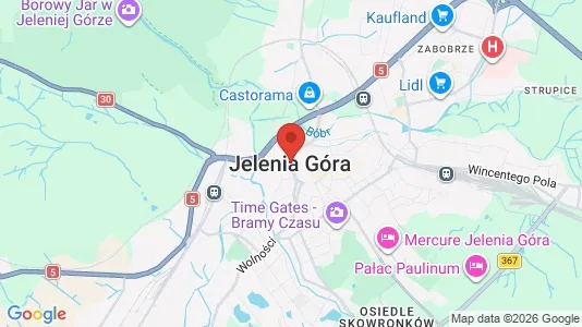 Apartments for rent i Jelenia góra - kort over placeringen