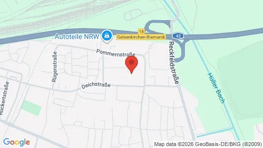 Apartments for rent i Gelsenkirchen - kort over placeringen