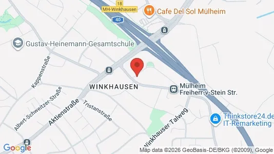 Apartments for rent i Mülheim an der Ruhr - kort over placeringen