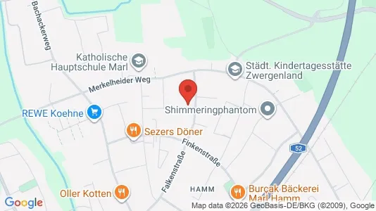 Apartments for rent i Recklinghausen - kort over placeringen