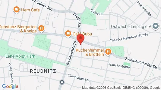 Apartments for rent i Leipzig - kort over placeringen