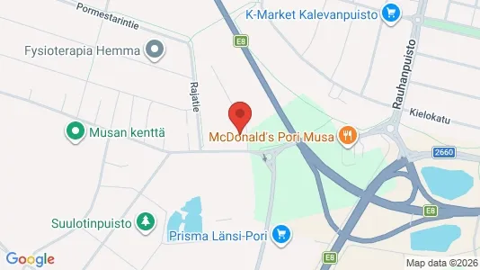 Apartments for rent i Pori - kort over placeringen