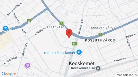 Apartments for rent i Kecskeméti - kort over placeringen
