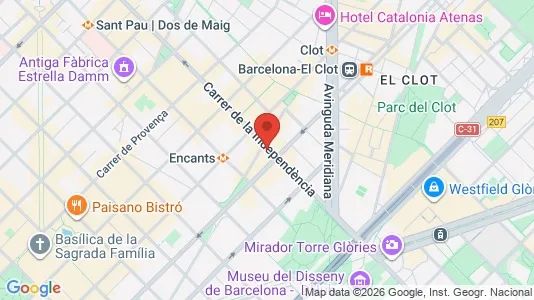 Apartments for rent i Barcelona Sant Martí - kort over placeringen