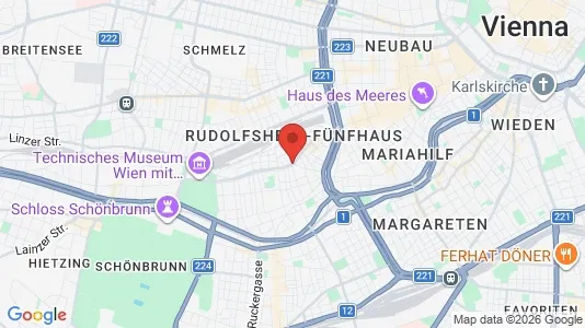 Apartments for rent i Wien Rudolfsheim-Fünfhaus - kort over placeringen