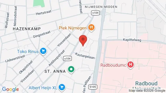 Apartments for rent i Nijmegen - kort over placeringen