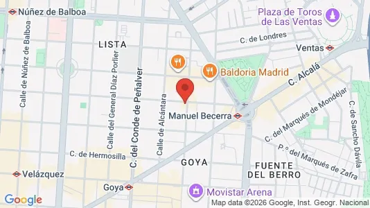 Apartments for rent i Madrid Salamanca - kort over placeringen