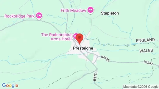 Houses for rent i Presteigne - Powys - kort over placeringen