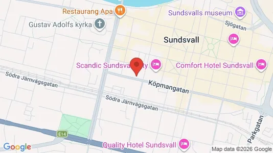 Apartments for rent i Sundsvall - kort over placeringen