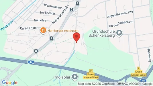 Apartments for rent i Kassel - kort over placeringen