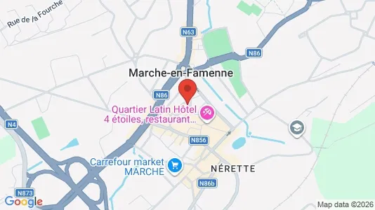 Apartments for rent i Marche-en-Famenne - kort over placeringen