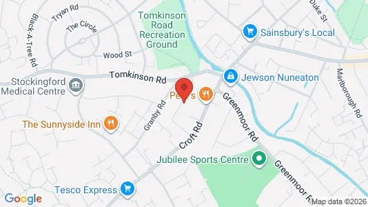 Apartments for rent i Nuneaton - Warwickshire - kort over placeringen