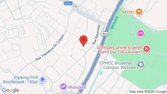 Apartments for rent i Brussels Sint-Lambrechts-Woluwe - kort over placeringen