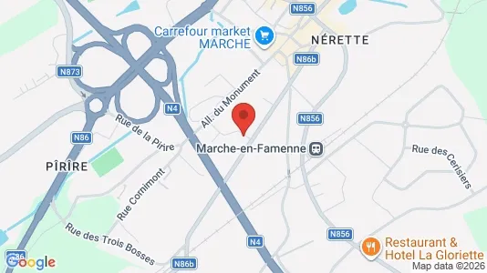 Apartments for rent i Marche-en-Famenne - kort over placeringen