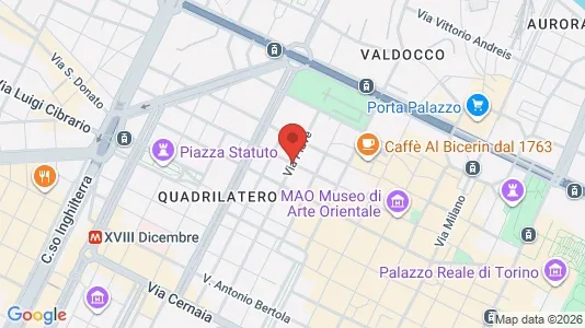 Apartments for rent i Turin - kort over placeringen