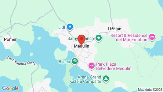 Apartments for rent i Medulin - kort over placeringen