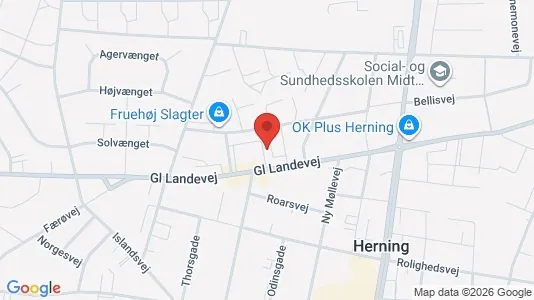 Apartments for rent i Herning - kort over placeringen
