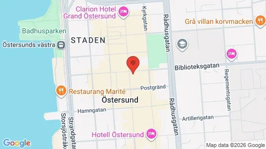 Apartments for rent i Östersund - kort over placeringen