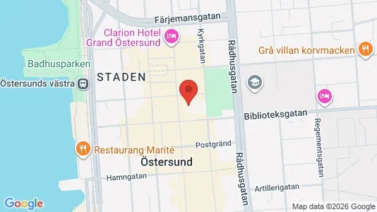 Apartments for rent i Östersund - kort over placeringen