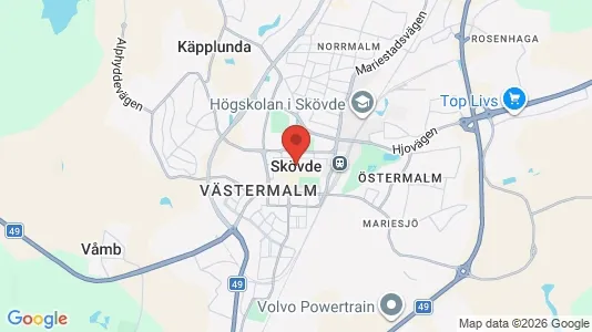 Apartments for rent i Skövde - kort over placeringen