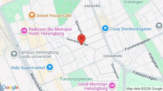 Apartments for rent i Helsingborg - kort over placeringen