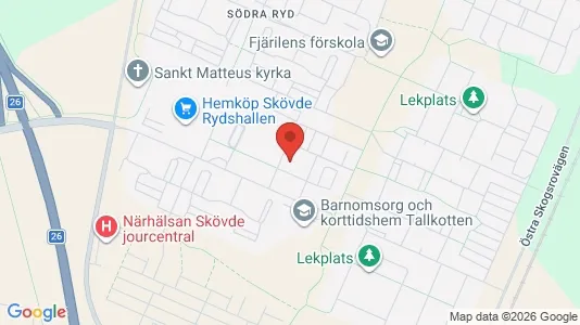 Apartments for rent i Skövde - kort over placeringen