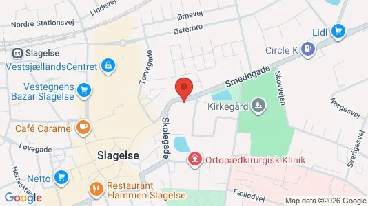 Apartments for rent i Slagelse - kort over placeringen