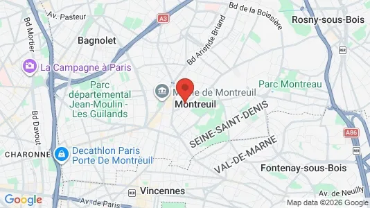 Apartments for rent i Montreuil - kort over placeringen