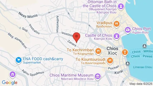 Apartments for rent i Chios - kort over placeringen