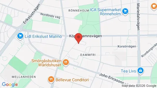 Apartments for rent i Malmö City - kort over placeringen