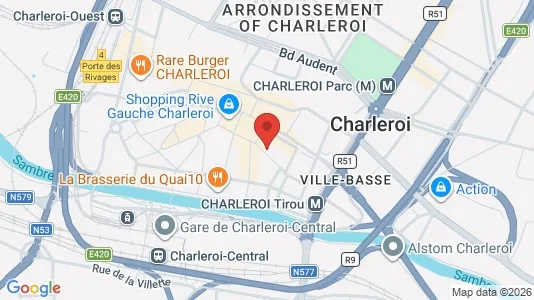 Apartments for rent i Charleroi - kort over placeringen