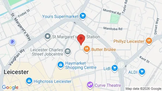 Apartments for rent i Leicester - Leicestershire - kort over placeringen