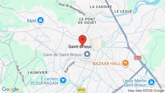 Houses for rent i Saint-Brieuc - kort over placeringen