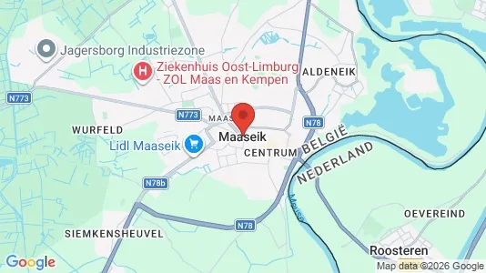 Houses for rent i Maaseik - kort over placeringen