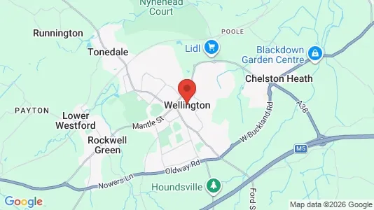Apartments for rent i Wellington - Somerset - kort over placeringen