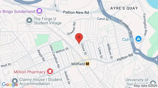 Apartments for rent i Sunderland - Tyne and Wear - kort over placeringen