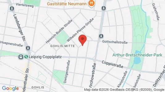 Apartments for rent i Leipzig - kort over placeringen