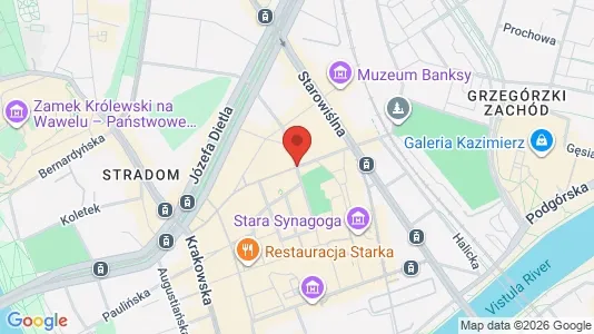 Rooms for rent i Kraków Śródmieście - kort over placeringen